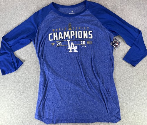 Fanatics MLB LA Dodgers 2020 World Series Shirt 3/4 Sleeve Womens 2XL NWT/New - Picture 2 of 8