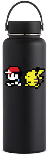 Pikachu with Ash POKEMON STICKER DECAL -8 Bit- 4 Different Sizes - Picture 5 of 5