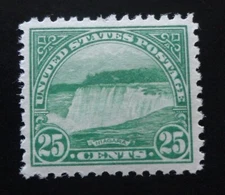 SCOTT #568 XF-SUPERB MINT NH 1922 GREEN NIAGARA FALLS GEM STAMP