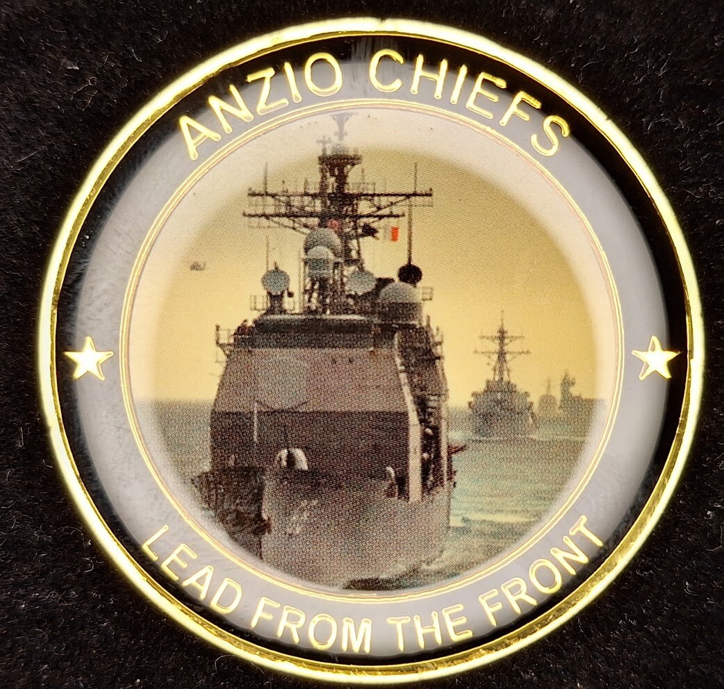 CG-68 USS ANZIO CPO CHIEF - Navy Challenge Coin