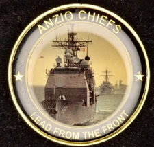 CG-68 USS ANZIO CPO CHIEF - Navy Challenge Coin