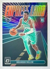 2023-24 Optic Brandon Miller Purple Express Lane Prizm Rookie SP RC #3 Hornets