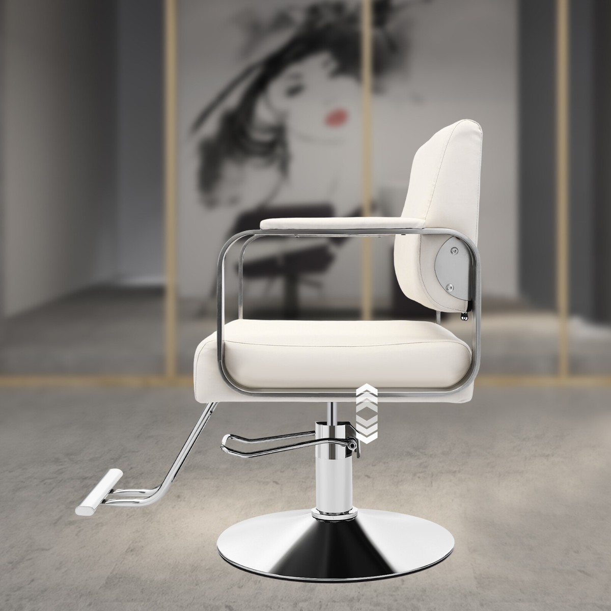 200kg Hydraulic Styling Chair Heavy Duty Beauty Spa Hair Salon 360