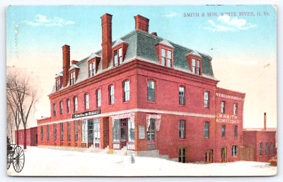 Postcard White River Junction Vermont Smith And Sons Confectioner