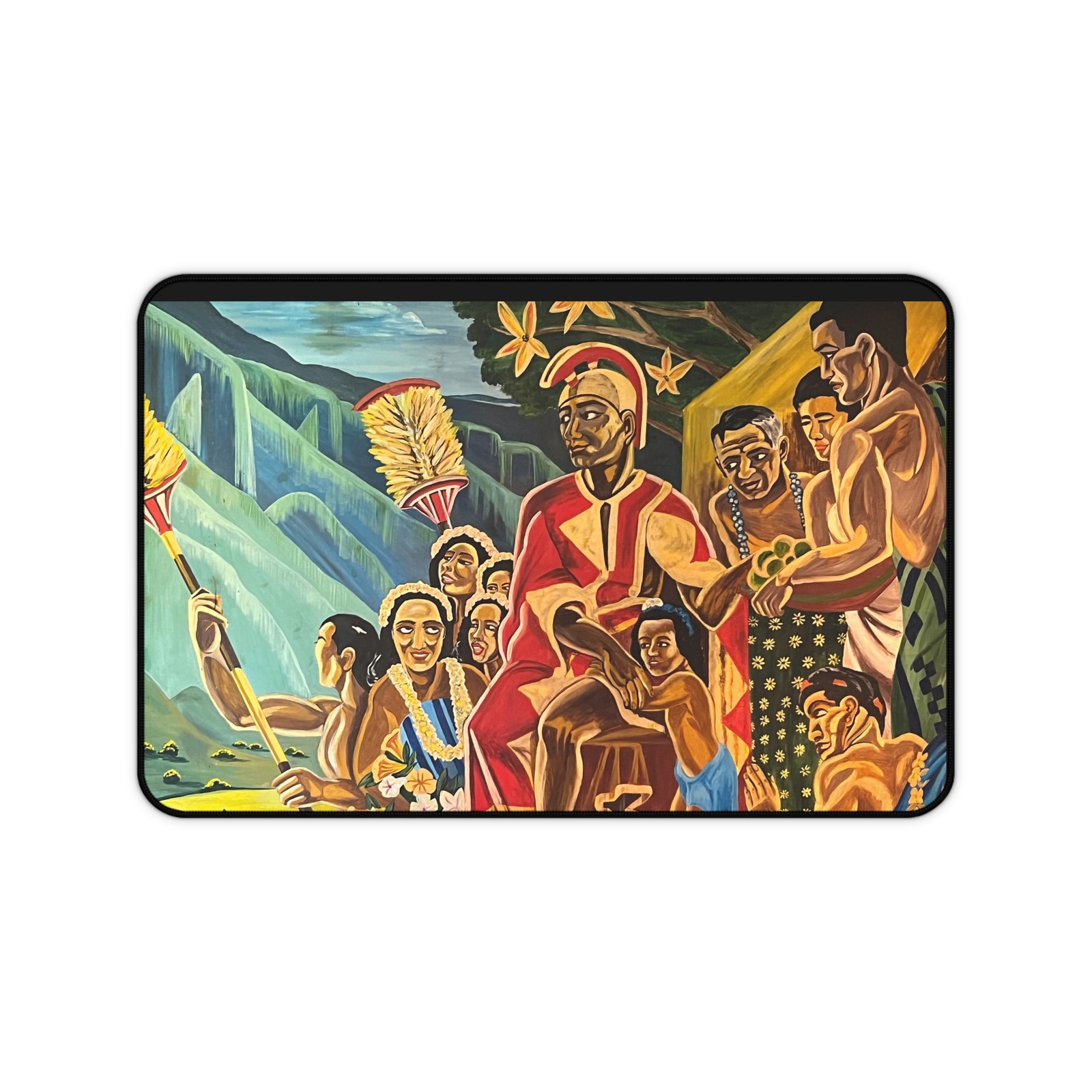 Hawaiian Print Mouse Pad 12x18 Inches Non-Slip Gaming Surface-image