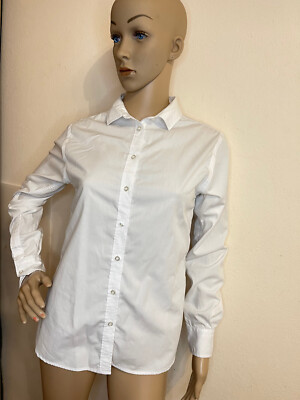 Damen Corporate Oxford Shirt Long Sleeve Hemd Kustom Kit Weiß Gr. 38/M (81)
