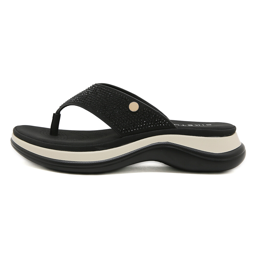 APL Scarpe da Spiaggia Donna Strass Sandali Antiscivolo Estivi Supporto Arcobaleno (Nero 40)