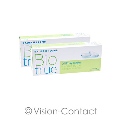 Biotrue ONEday 2 x 30 sphärische Kontaktlinsen Tageslinsen von Bausch + Lomb