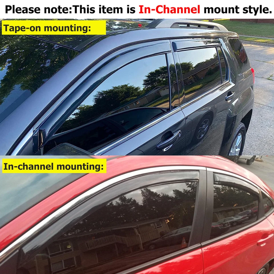 For 1992-2006 Ford E150 E250 E350 E450 E550 In-Channel Rain Guard Window Visor Foto 4 de 4