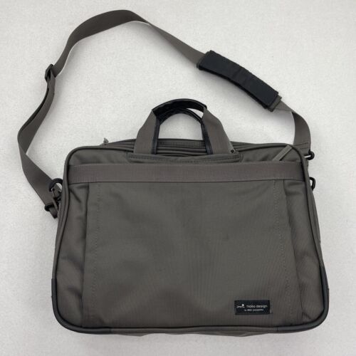 Hideo Wakamatsu  Design Gray Briefcase Laptop Shoulder Bag Luggage - Photo 1 sur 14