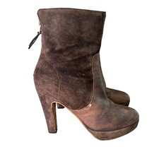 Rag Bone Boots Women s Size 6 Kenton Stiletto Brown Suede Ankle Zip EU 36
