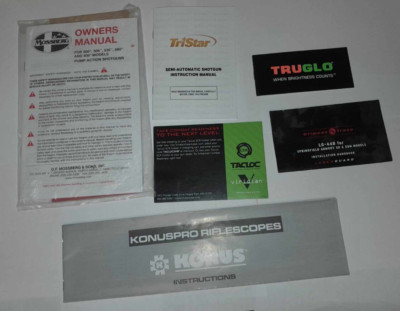 Mossberg 500 505 535 590 835, Tristar Shotgun, Konus Manuals Plus Extras