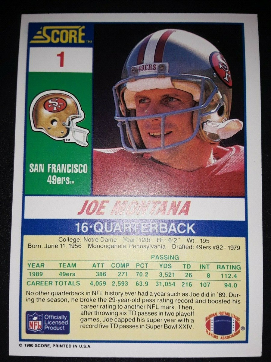 1990 Score NFL Football Trading Cards (1-265) Pick Your Card(s