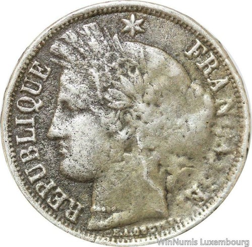 Pièce De 5 Francs Cérès 1870 Paris - Argent, PCGS MS 65, Rare, IIIème République