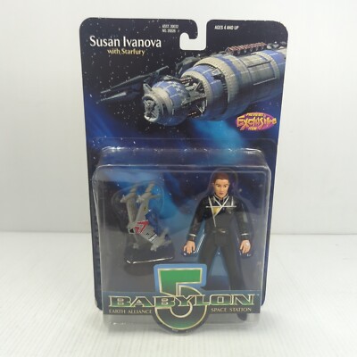 Babylon 5 Susan Ivanova (Black) with Starfury Collectible Figures 1997