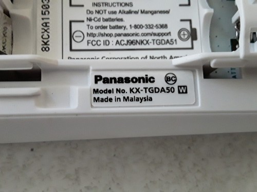 ********* WORKING Panasonic KX-TGDA50 W Replacement Cordless Phone White Handset - Zdjęcie 5 z 5