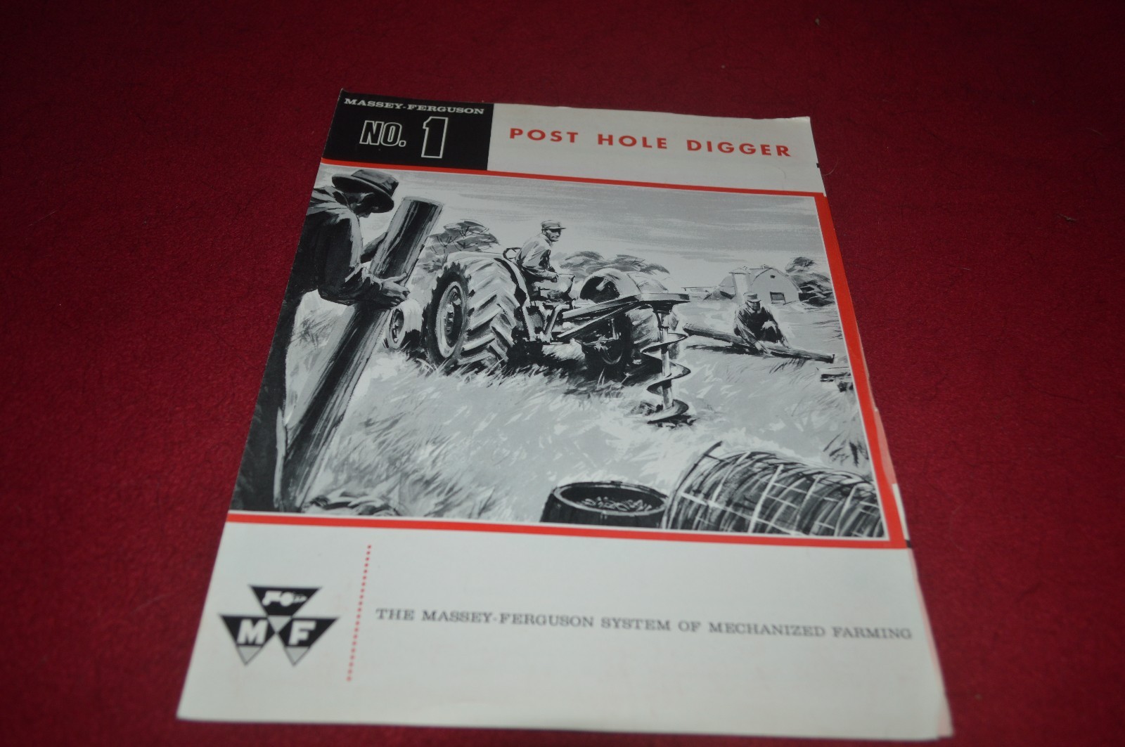 Massey Ferguson No. 1 Post Hole Digger Dealer's Brochure DCPA6 eBay
