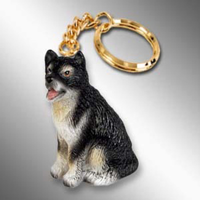 ALASKAN MALAMUTE Dog Tiny One Resin Keychain Key Chain Ring
