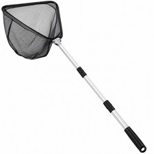 Fishing Net Landing Mesh Fish Catch Tool Telescopic Pole Folding Handle Foldable