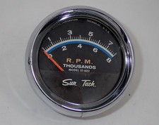 Vintage Sun Tachometer 8000 Rpm St-602 12 V 8 Cyl Muscle Car Tach Hot Rat Rod