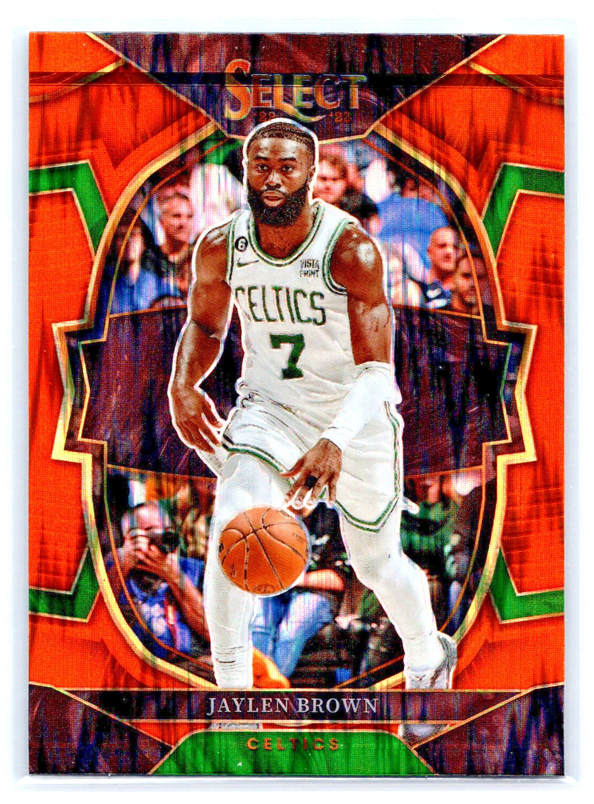 2022-23 Panini Select Jaylen Brown #32 Orange Flash Prizm Boston Celtics