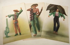 Lot 3 Mexican Litho Prints (N2R/JSF6) Telo Ross & Co NYC 101 201 301 MCM Chicano