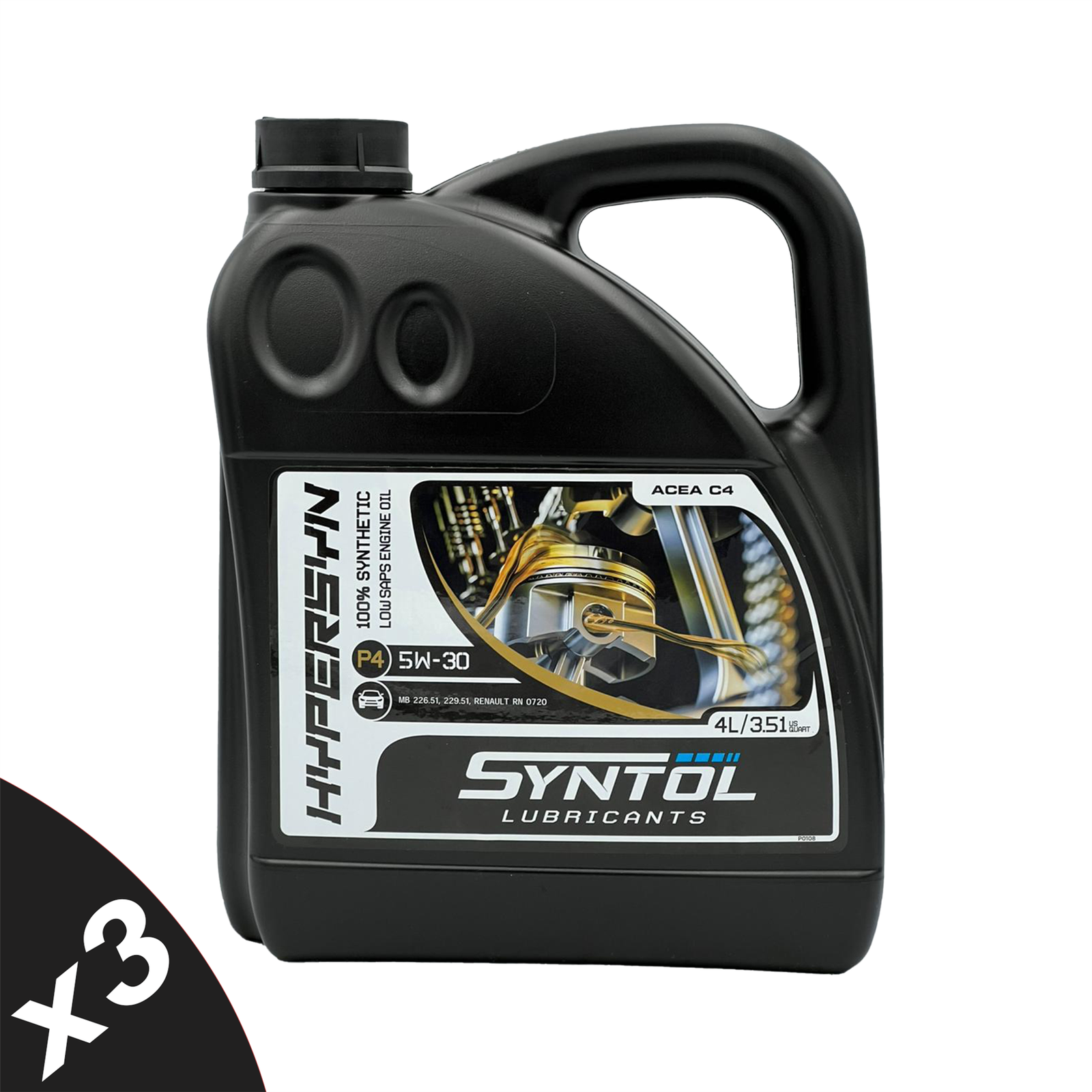 5W-30 Fully Synthetic Low SAPS Engine Oil ACEA C4 RN0720 MB 229.51 3x4L