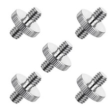 5 PCS 1/4 Male To 1/4 Male Camera Thread Tripod Screw Adapter Double Stud