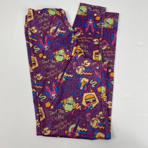 Bob's Burgers Loot Wear exklusive lila Leggings Größe Large Jugendliche - Bild 2 von 3