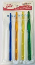 Susan Bates Crystalites Acrylic Crochet Hook Set-Sizes H8 To K10.5 G-6 Missing 