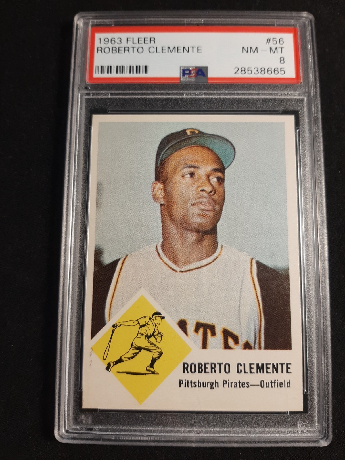 1963 Fleer Roberto Clemente #56 PSA NM-MT 8