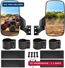 Upgraded Adjustable Pair UTV Side Mirror Set 1.75 or 2inch Roll Bar Cage
