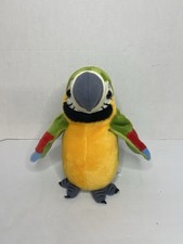 VIDEO Talking Macaw Parrot Repeats What You Say Stuffed Animal Plush Toy Wings