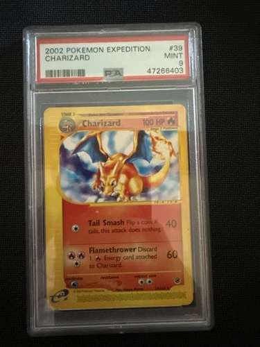 Pokemon 2002 Expedition Charizard Trading Card 39/165 PSA 9