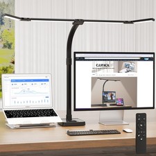 Office Home Desk Lamp,24W Super Bright Eye-Care Desk Lamp,Adjustable Goosenec...