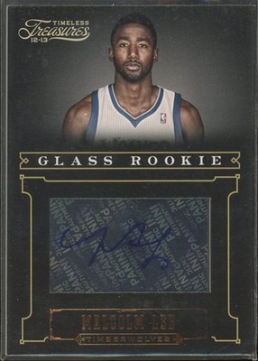 MALCOLM LEE 2012-13 PANINI TIMELESS TREASURES GLASS ROOKIE AUTO RC #215 /499