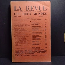 La Revue Litterature, Histoire, Arts Et Sciences Des Deux Mondes, Aout 1970 #8