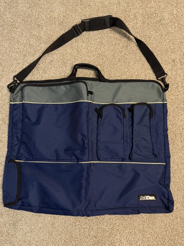 ArtBin Artist Portfolio Carrying Case Navy Gray Shoulder Strap Pockets Large