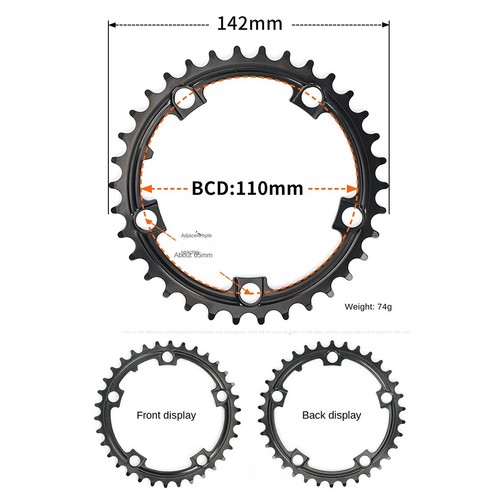 Juego de bielas de carretera 34T-110BCD 53 50 39 34T engranaje universal BCD130 110 disco7985 - Imagen 5 de 9