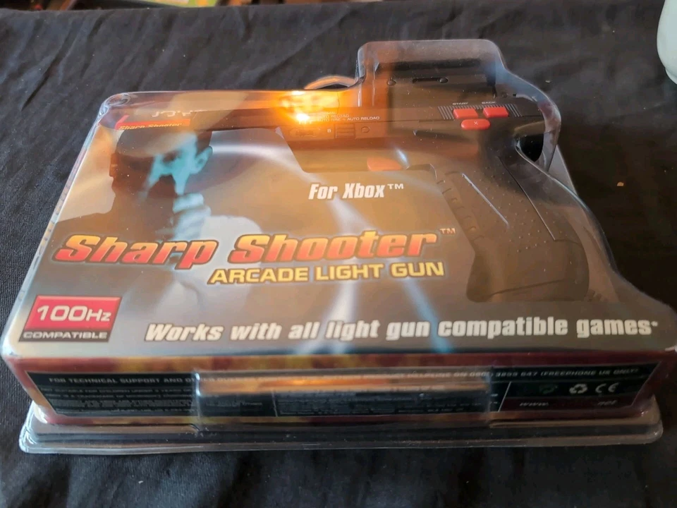 MICROSOFT XBOX ORIGINAL LIGHT GUN PISTOL BLASTER Sharp Shooter NEW CONTROL N281 - Image 2 of 4