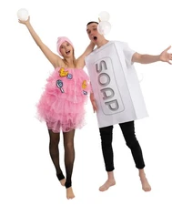 Loofah and Soap Costume Set Halloween Couples Adult Funny Party Outfit