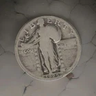 1925 D U. S. Standing Liberty 90% Silver=0.18084 Troy OZ Quarter Coin - SALE!