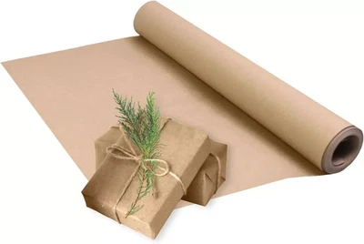 RUSPEPA ECO 30 METRES BROWN STRONG CRAFT GIFT WRAP PACKING PAPER ROLL 90GSM Christmas