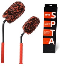 Angled Car Wheel Brush Set, 2Pcs Car Detailing Cleaning Brush Synthetic 2pcs