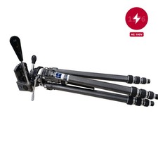 GITZO Tripod 4-Section Legs with G1270 Head and Third-Party Case Japan Used