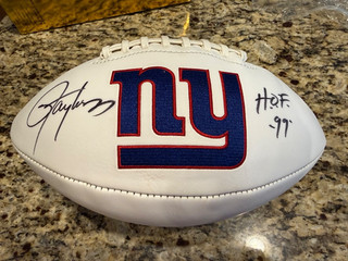 Lawrence Taylor Autographed Signed New York Giants Logo Football (JSA)