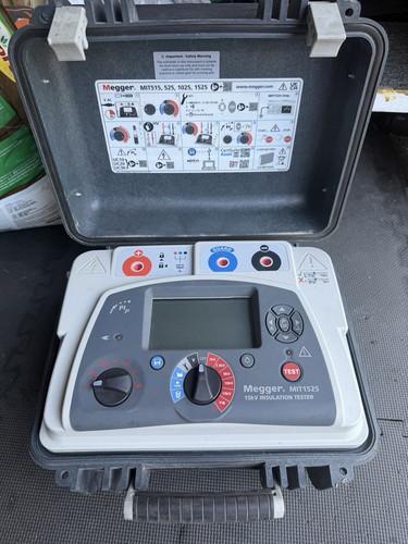 MEGGER MIT1525 15 KV Insulation Tester - Leads and Charging Cable included