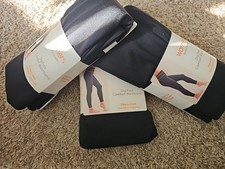 SET OF THREE WARNERS BLISSFUL BENEFITS SEAMLESS LEGGING  MUFFIN TOP SZ XS BLACK