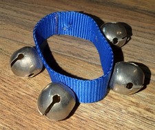 Vintage Blue Strap Christmas Sleigh Jingle Bells
