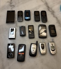 Lot 15 Vintage Cell Phones LG Motorola Samsung Kyocera Flip -Untested/Parts Only
